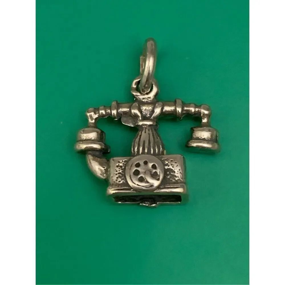 Phone French Style Sterling Silver Jewelry Charm #communicate
